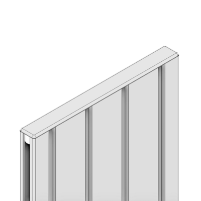 60-110-2 MODULAR SOLUTIONS POLYAMIDE PART<br>END CAP 180MM X 18.5MM LIGHT GRAY